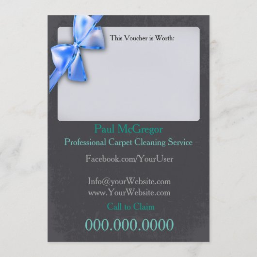 Carpet Cleaning Service Gift Voucher (裏面)