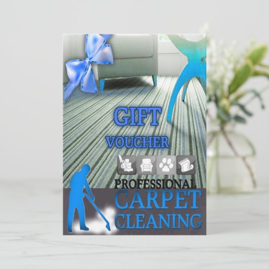 Carpet Cleaning Service Gift Voucher (スタンド正面)