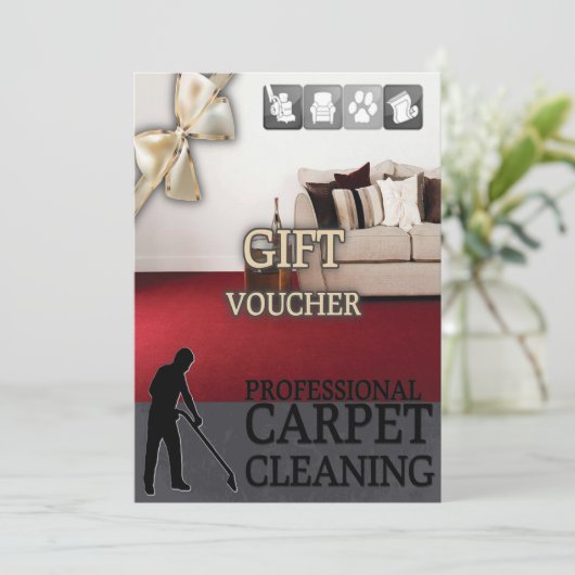 Carpet Cleaning Service Gift Voucher (スタンド正面)