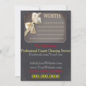 Carpet Cleaning Service Gift Voucher (裏面)