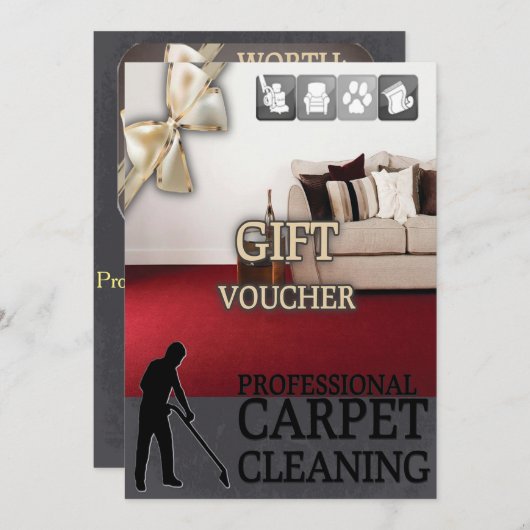Carpet Cleaning Service Gift Voucher (正面/裏面)