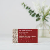 Carpet Cleaning Services With Quote Space 名刺 (スタンド正面)