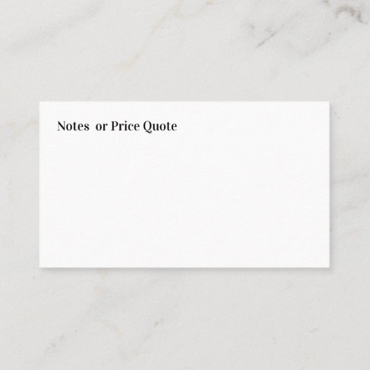 Carpet Cleaning Services With Quote Space 名刺 (裏面)