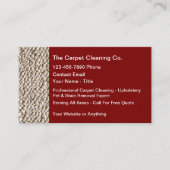 Carpet Cleaning Services With Quote Space 名刺 (正面)