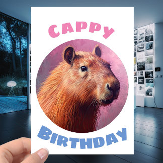 Carpincho the Capybara - "Cappy"ハッピーバースデー カード