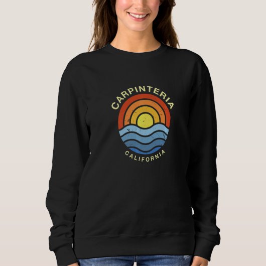 Carpinteria California Ca Summer Us Cities Tropica スウェットシャツ (正面)