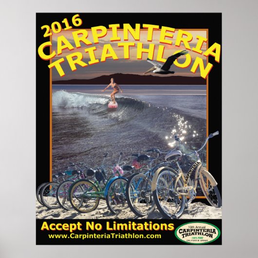 Carpinteria Triathlon Poster 2016 ポスター (正面)