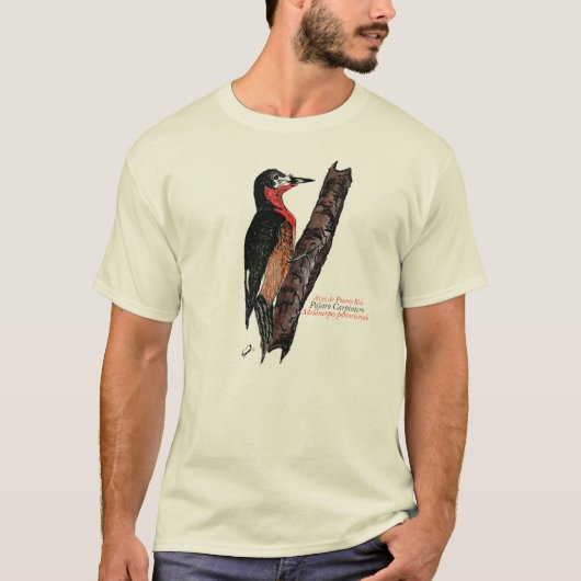 Carpintero de Puerto Rico/Puertorican Woodpecker Tシャツ (正面)