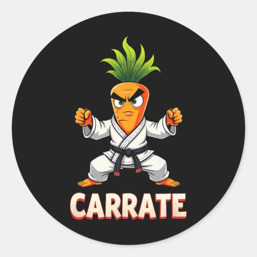 Carrate空手ニンジンMma学生トレーナー1 ラウンドシール (正面)