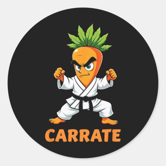 Carrate空手ニンジンmma学生トレーナー ラウンドシール (正面)