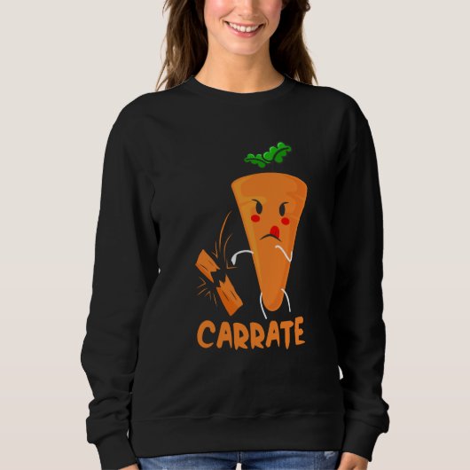 Carrate Carrot Karate Costume Vegans Costume スウェットシャツ (正面)