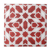Carreau céramique Mosaïque marocaine rouge ZELLIGE タイル (正面)
