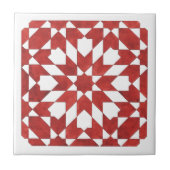 Carreau cérémique Mosaïque marocaine rouge ZELLIGE タイル (正面)