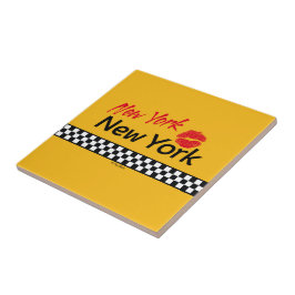 Carreau de céramique Taxi NY & Red Kiss タイル