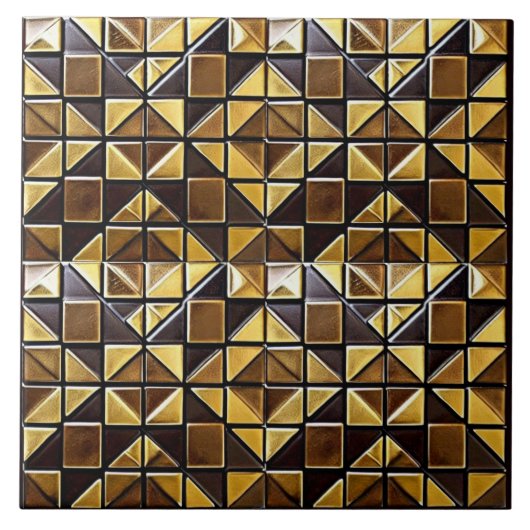 Carreau en céramique - Coll. Afro Tiles -15.2x15.2 タイル (正面)