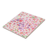 Carreau en céramique fleurs roses タイル (側面)