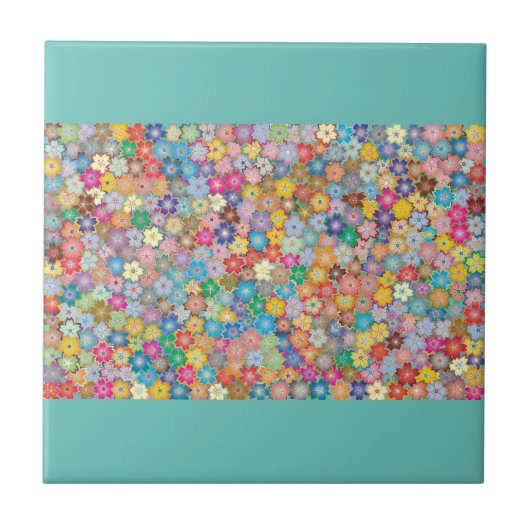 CARREAU EN CÉRAMIQUE FLORAL タイル (正面)