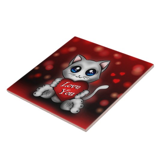 Carreau Le chaton t'aime タイル (側面)