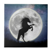 Carreau Le cheval et la lune blanche タイル (正面)