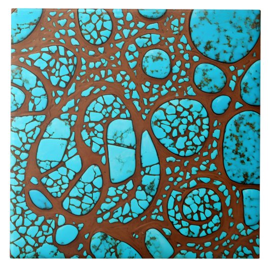 Carreaux avec motifs de turquoise タイル (正面)