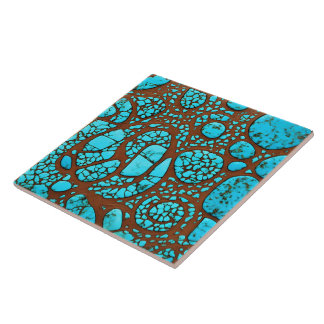 Carreaux avec motifs de turquoise タイル