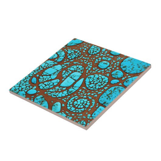 Carreaux avec motifs de turquoise タイル (側面)