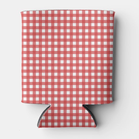 Carreaux Vichy Rouge nappe 缶クーラー (正面)