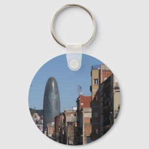 Carrer deバダホスおよびTorre Agbar、バルセロナ キーホルダー