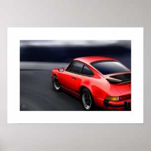 Carreraの911のスポーツのクーペポスターイラストレーション ポスター