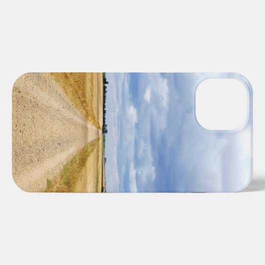 Carretera Boadilla del Camino - Itero de la Vega iPhoneケース (裏面横)