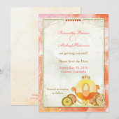 Carriage王女の: 日付の招待状を救って下さい 招待状 (正面/裏面)