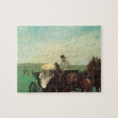 Carriage at the Races by Edgar Degas,ヴィンテージ・アート ジグソーパズル (横)