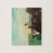 Carriage at the Races by Edgar Degas,ヴィンテージ・アート ジグソーパズル (縦)