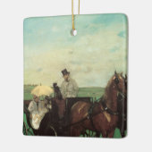 Carriage at the Races by Edgar Degas,ヴィンテージ・アート セラミックオーナメント (左)