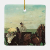 Carriage at the Races by Edgar Degas,ヴィンテージ・アート セラミックオーナメント (裏面)