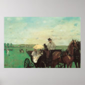 Carriage at the Races by Edgar Degas,ヴィンテージ・アート ポスター (正面)