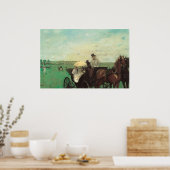 Carriage at the Races by Edgar Degas,ヴィンテージ・アート ポスター (キッチン)