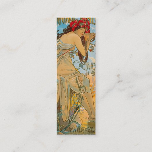 Carriage Dealers by Alphonse Mucha (1902) Bookmark スキニー名刺 (正面)