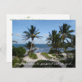 Carribean海ビューで日付を保存 案内ポストカード (正面/裏面)