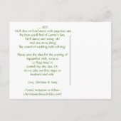 Carribean海ビューで日付を保存 案内ポストカード (裏面)