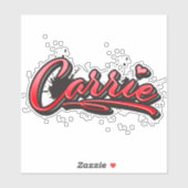 Carrie red Heart Graffiti Aufkleber Sticker シール (シート)