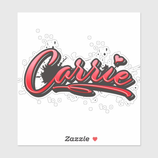 Carrie red Heart Graffiti Aufkleber Sticker シール (シート)