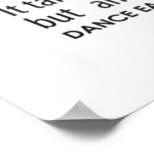 Carrie's Inspirational Dance Quotes Poster- White ポスター (角)