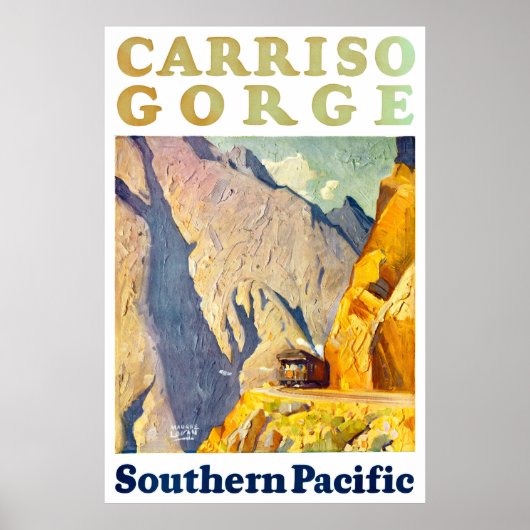 Carriso Gorge USAヴィンテージ旅行ポスター復元 ポスター (正面)