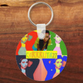 Carrlitaカラフル27ボタン！ キーホルダー (正面)