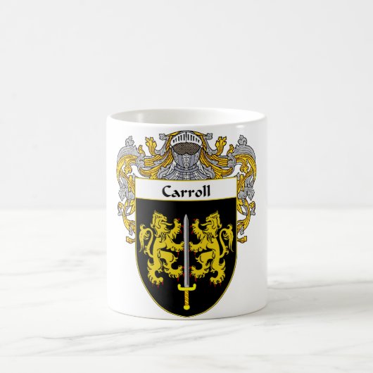 Carrollの紋章付き外衣(包まれる) コーヒーマグカップ (中央)