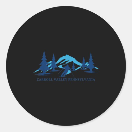 Carroll valley pennsylvania ski resort skiing スキー ラウンドシール (正面)