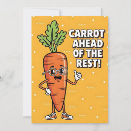 Carrot Ahead of the Rest veggie lover healthy food サンキューカード