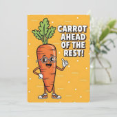 Carrot Ahead of the Rest veggie lover healthy food サンキューカード (スタンド正面)
