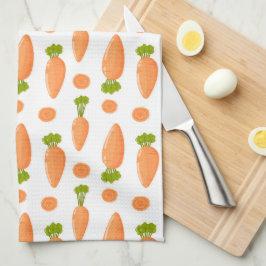 Carrot and slice pattern キッチンタオル